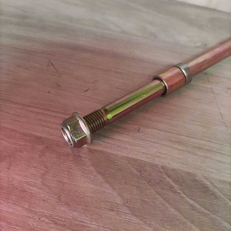 电动车单车锂电车摩托车三轮车前轴大轴12小轴10各种长度自锁螺丝