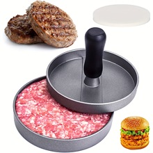 跨境汉堡压肉器 汉堡压肉饼压模具汉堡制作器压肉加馅模具 彩盒装
