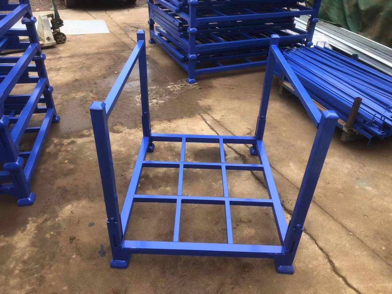 厂家金属货架布匹存放架可折叠堆垛架重型巧固架堆垛货架折叠料架