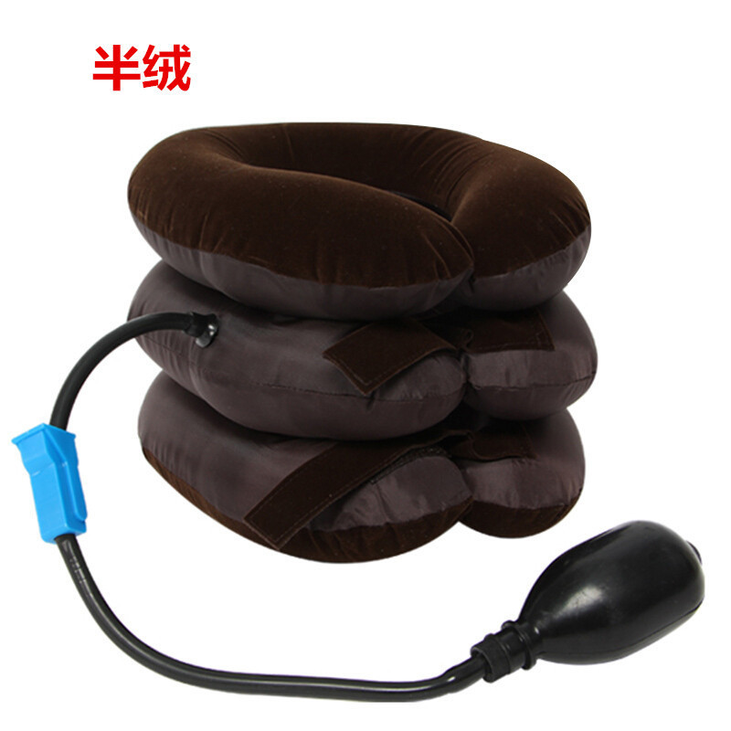 Cross-Border Cervical Traction Instrument Inflatable Cervical Spine Tensioner Three-Layer Full Velvet Thickened Liner Inflatable Neck Support