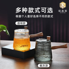 日式侧把煮茶壶电陶炉煮茶器水壶过滤花茶耐高温玻璃泡茶壶套装