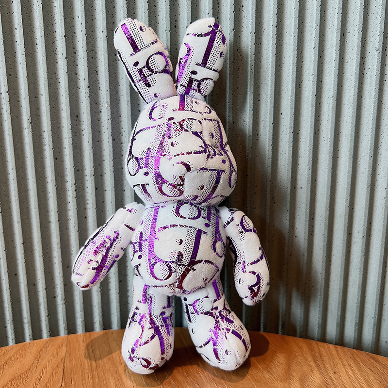 新款炫彩毛绒小兔子玩偶大号暴力兔抓机娃娃公仔玩具儿童生日礼物