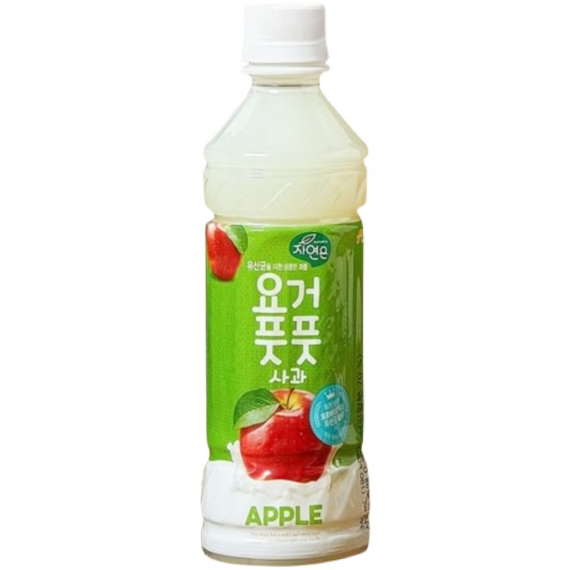 韩国进口熊津水蜜桃苹果味乳酸菌饮料饮品小瓶装整箱批24瓶*340ml