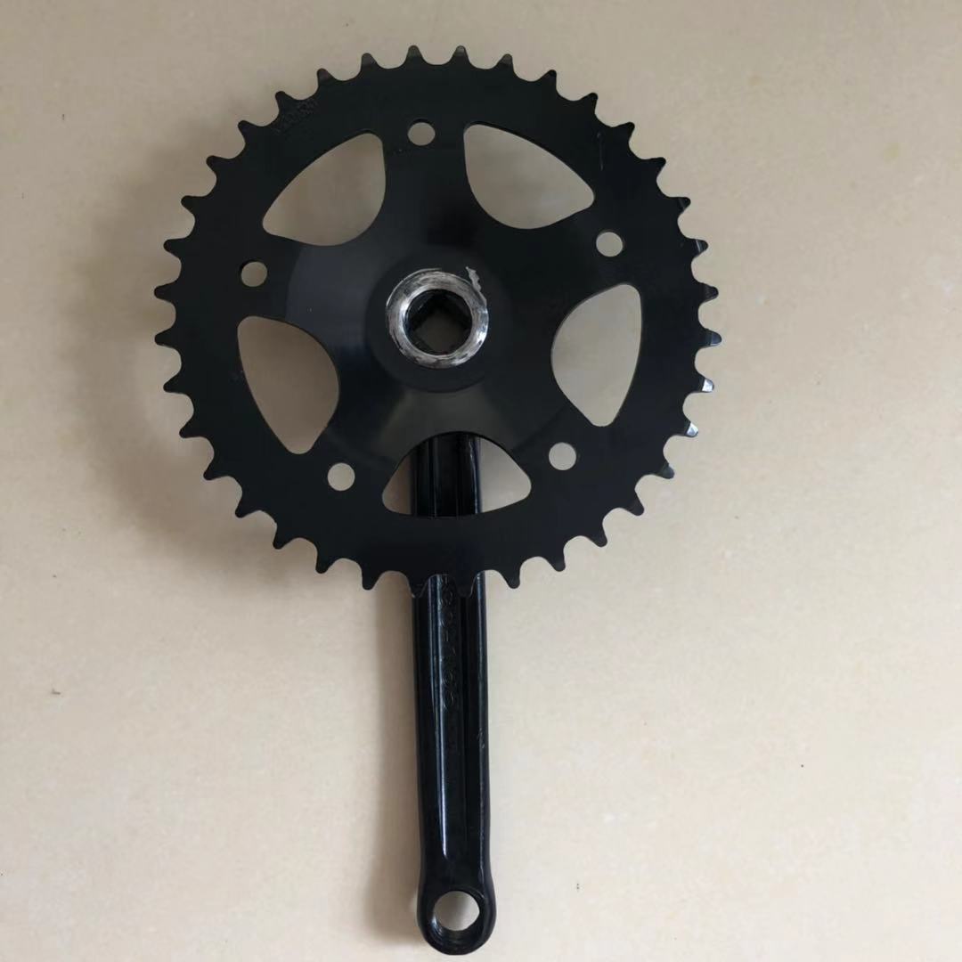 山地自行车牙盘36齿黑色单速方口轮盘折叠车牙盘 自行车曲柄