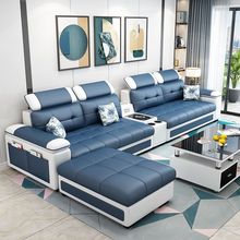 布艺沙发小户型客厅沙发组合可拆洗出租房套装简约现代皮配布家具