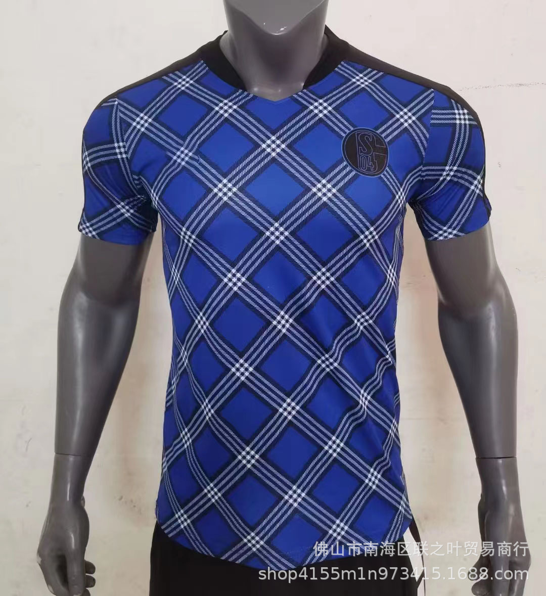 23-24沙尔克04主场客场球衣比尔特 特罗德短袖足球服球迷版训练服