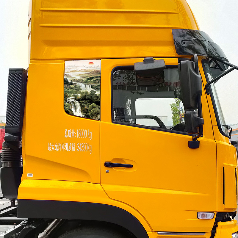 东风解放汕德卡德龙侧窗贴画拉花设计生产车身驾驶室大全