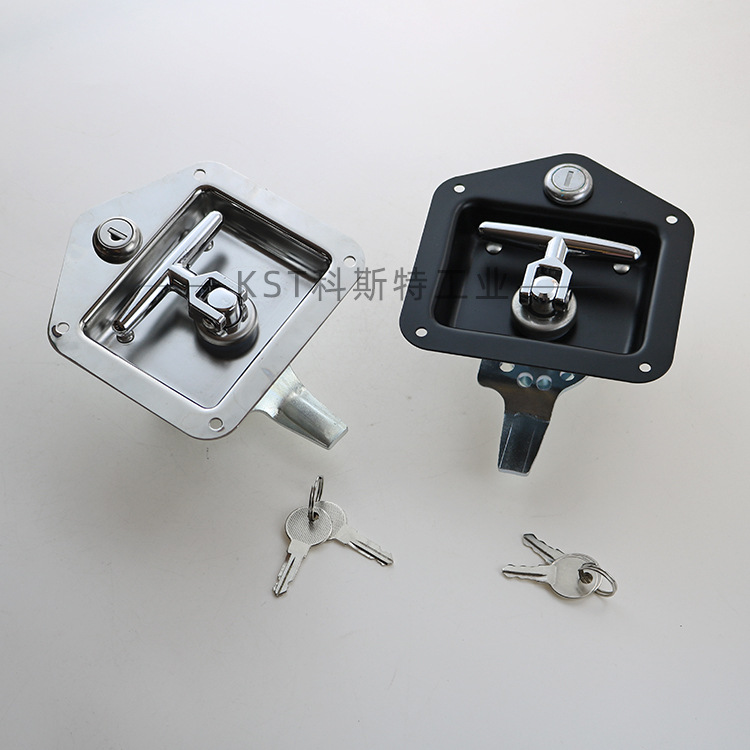 大货车拖救援清障车油罐车不锈钢t型旋转拉手 半挂车工具箱锁