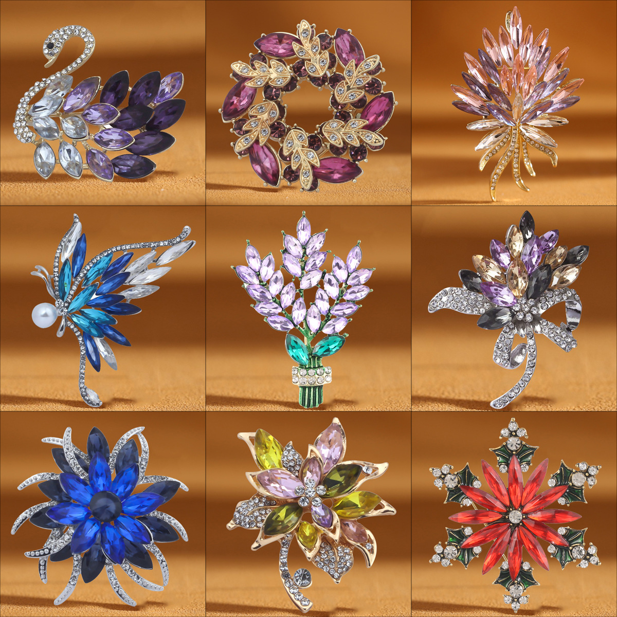 精致紫色薰衣草胸针一束花毛衣外套装服饰配饰胸花别针防走光批发