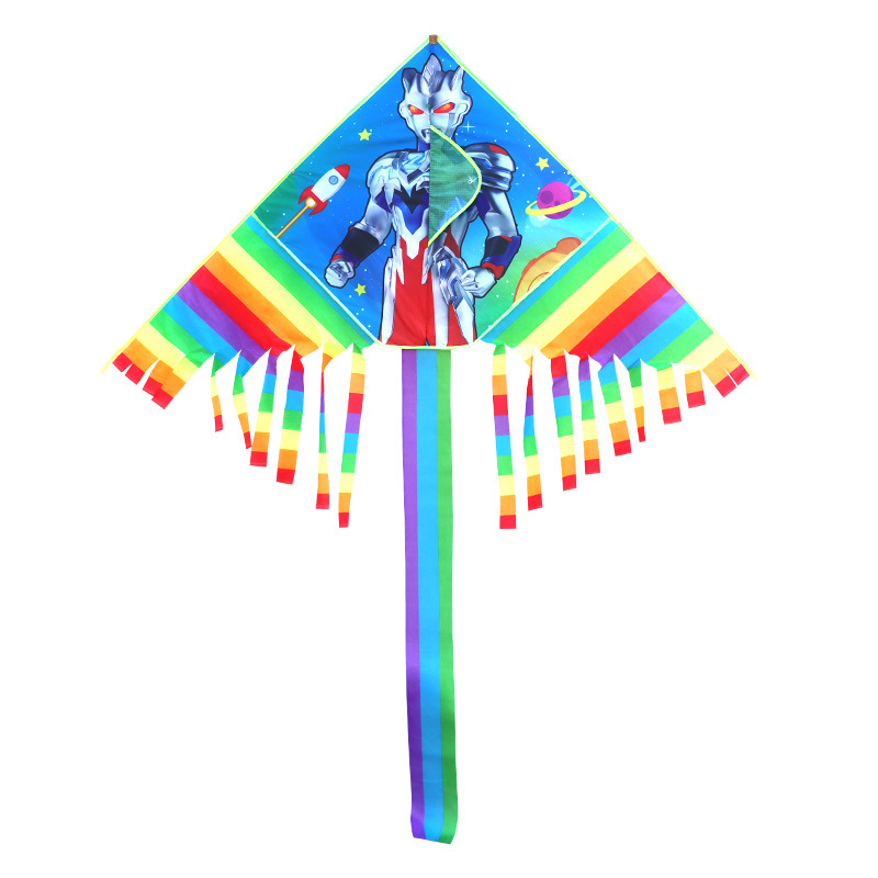 Weifang New Kite Wholesale Kite for Children 1.7 M Long Tail Rainbow Kite Stall Wholesale Supply