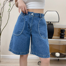 外贸单2023五分牛仔裤女夏季新款韩版时尚设计感高腰显瘦气质短裤