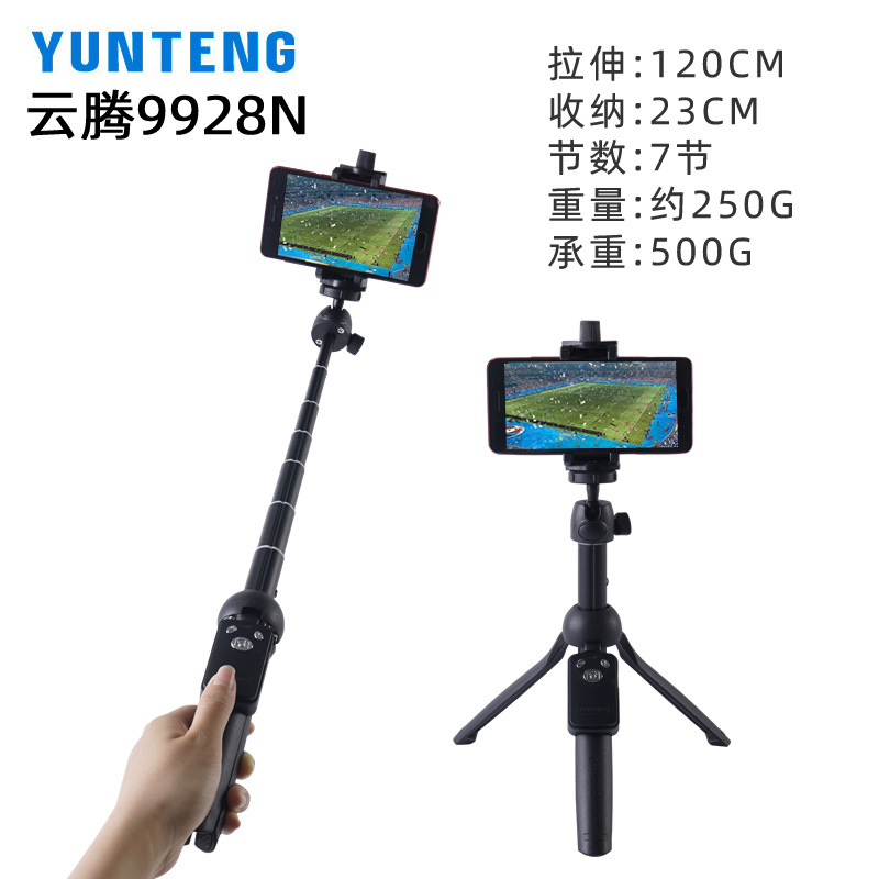 Yunteng 9928 Selfie Stick Tripod Mini Bluetooth Remote Control Vlog Video Photo Desktop Live Stream Bracket