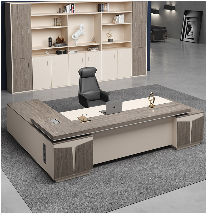 新中式简约现代办公家具经理桌大气总裁桌办公桌老板桌大班台桌椅