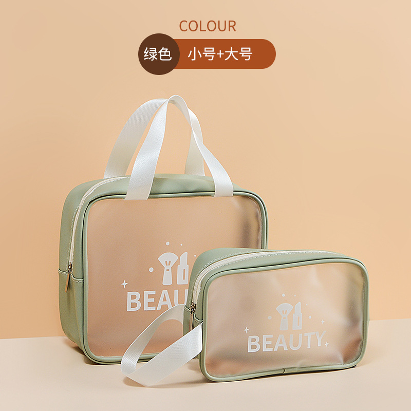 Transparent Cosmetic Bag Portable Women's Large Capacity Light Luxury Ins Style Storage Bag Travel Business Trip Good-looking Wash Bag