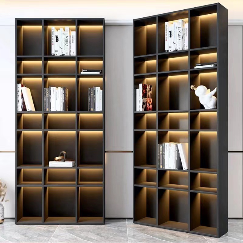 极简板柜不锈钢嵌入墙格子壁龛柜可带灯带展示架金属置物电视隔板