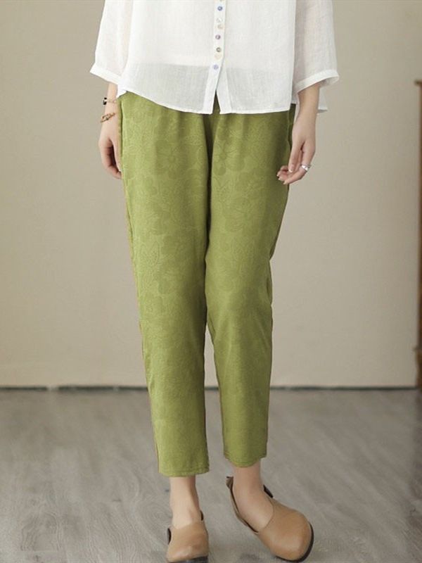 Ice Silk Cotton Linen Harem Pants Women's Summer Thin Draping Large Size Loose Slimming Casual Pants New Bloomers