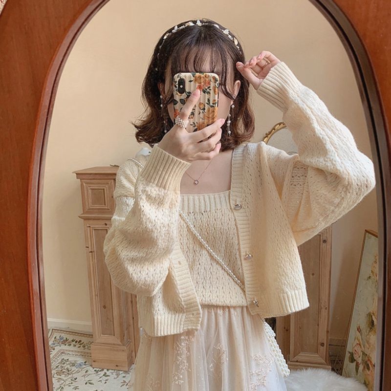 早春季小香风针织开衫女装2025年新款短款毛衣外套上衣设计感小众