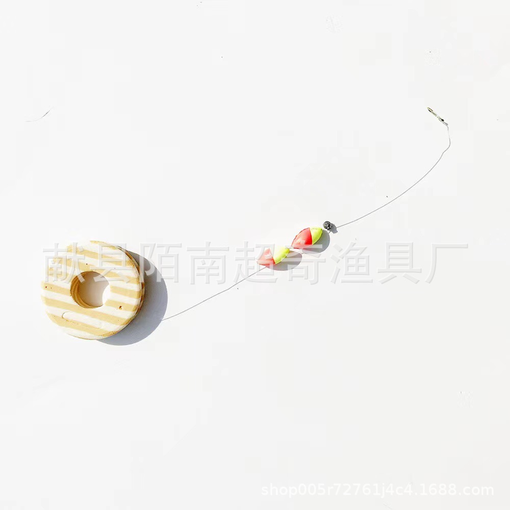 儿童钓鱼竿线组无倒刺鱼钩鱼线公园地摊钓金鱼虾竿螃蟹竿配件套装