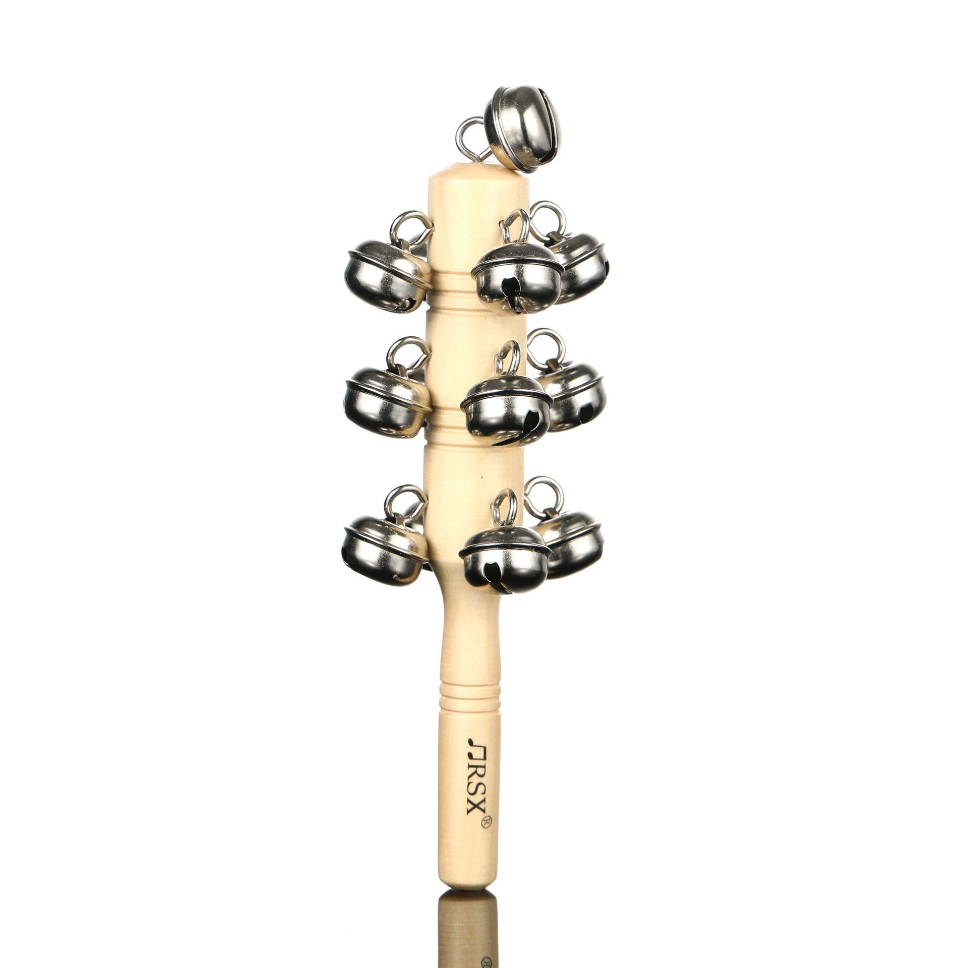 奥尔夫乐器棒铃串铃手摇铃原木13铃幼儿园音乐早教教具