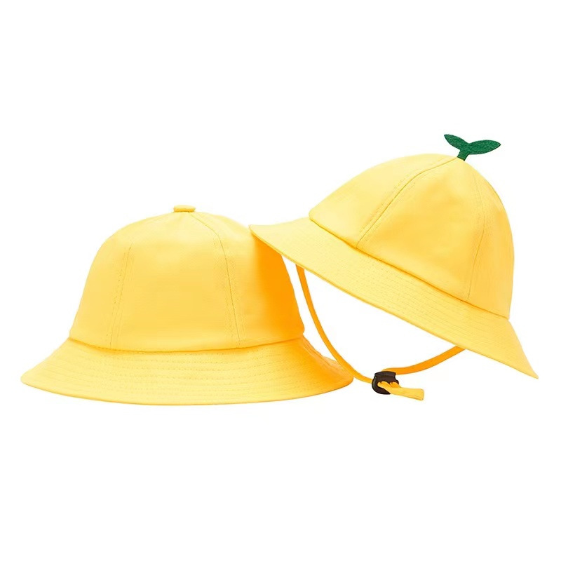Japanese Children's Bucket Hat Logo Embroidery Printing Advertising Cap Kindergarten Outdoor Sun-Proof Basin Hat DIY Korean Style Hat