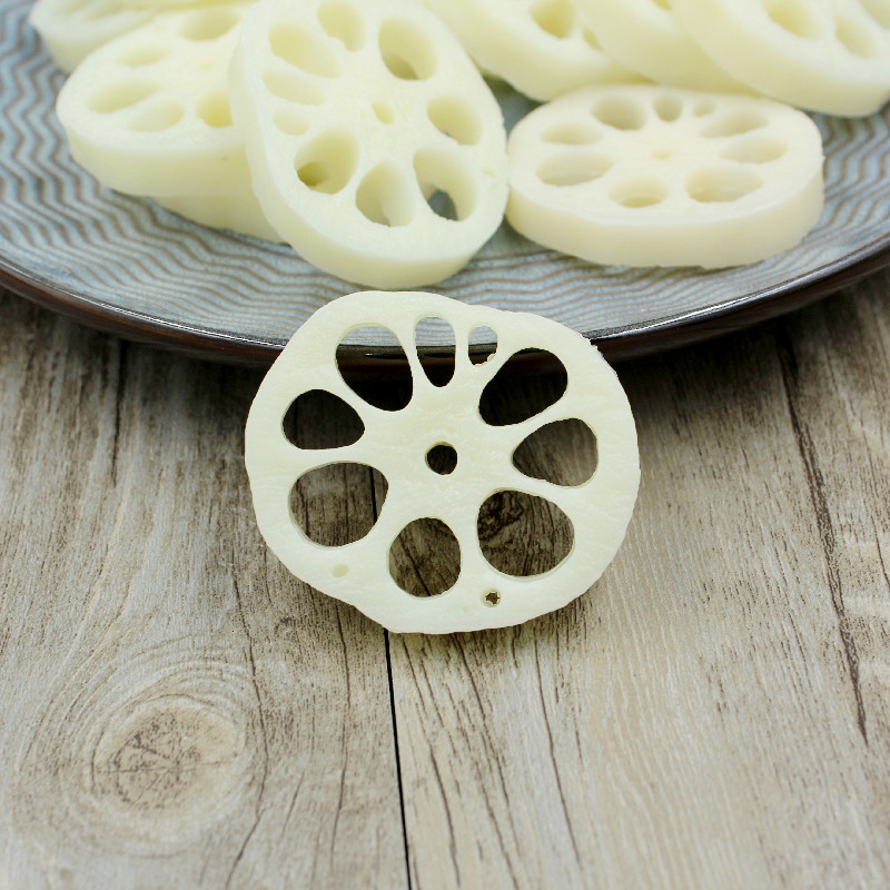 仿真食物蔬菜假莲藕片模型酒店菜品展示摄影道具幼儿过家家玩具