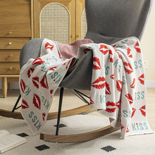 新中式四季午休毯客厅装饰针织小被子办公室空调毯卧室床尾搭毯