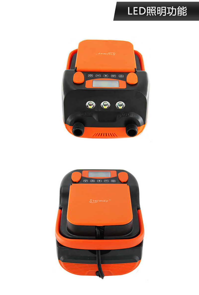 sup桨板增压高压电动充气泵锂电池泵16psi自停冲浪板冲锋舟橡皮艇