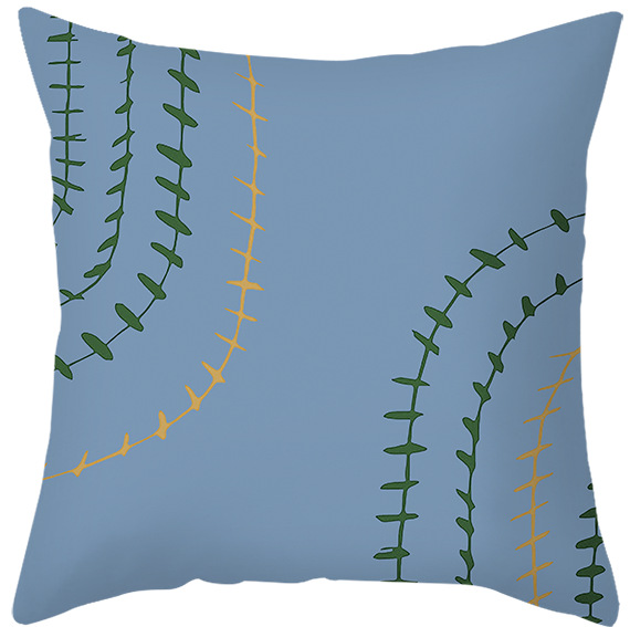 Cross-Border Simple Ins Style Morandi Throw Pillowcase Lines Abstract Geometric Printing Cushion Home Sofa Pillow Cases