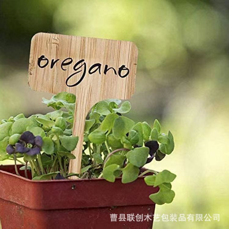 Bamboo Plant Label Inserts Flower Gardening Succulent Soil Indicator Creative Label Wooden Craftwork