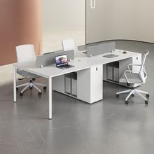 【热卖】现代简约办公室职员桌椅组合一整套电脑桌新款员工工位桌