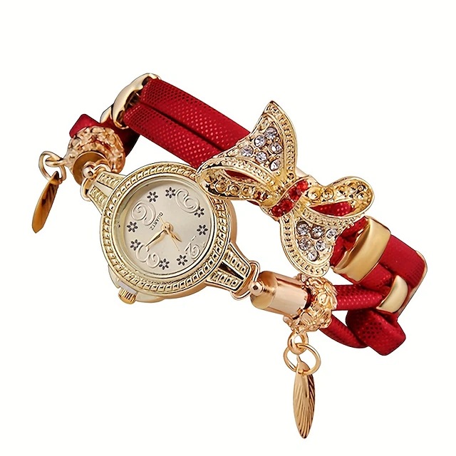 Christmas Series Women's Korean-Style Diamond Flower Digital Surface Quartz Steel Belt Bracelet Watch + Diamond Jewelry Set