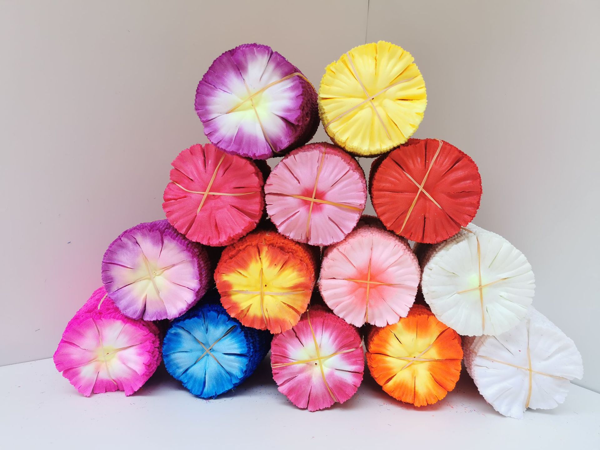 工厂直供丝布手工仿真花清明花片半成品10cm丁香假花原材料可批发