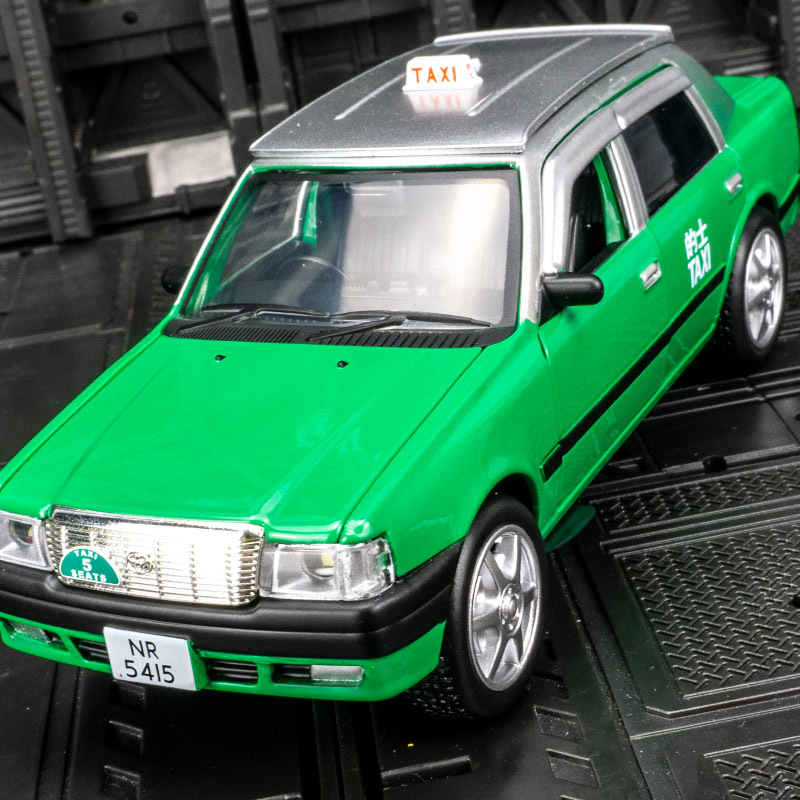jk823515仿真丰田皇冠香港出租车模型车的士玩具车合金车模摆件