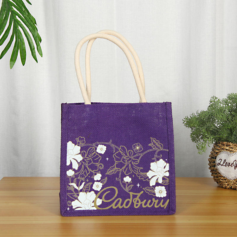 厂家直供复古麻布袋子手绘改造服装购物礼品袋黄麻手提袋可印logo