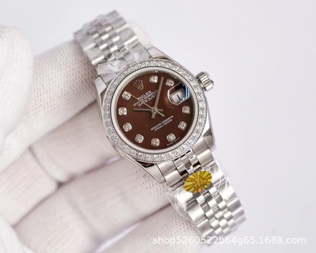 Lao Jia 31mm Log Series Automatic Mechanical Fashion Women's Wear Diamond-Embedded Watch Fine Steel Case Sapphire Glass