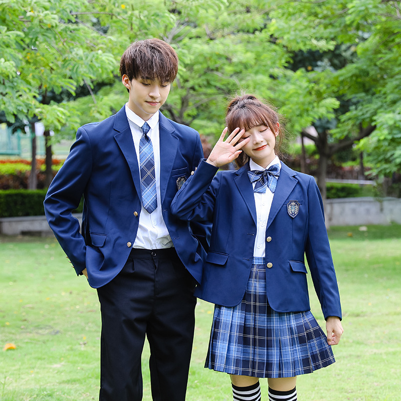 韩版时尚英伦学院风 西服西装套装 jk冈梨田裙 学生校服班服制服