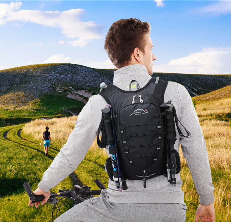 跨境新款12l骑行背包水袋包越野背包跑步包户外骑行包自行车背包