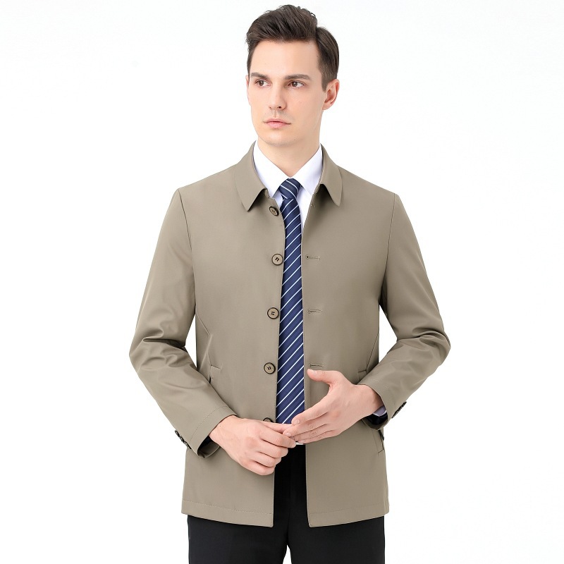 高品质公务员行政夹克男春秋款中年商务休闲领导干部爸爸外套批发