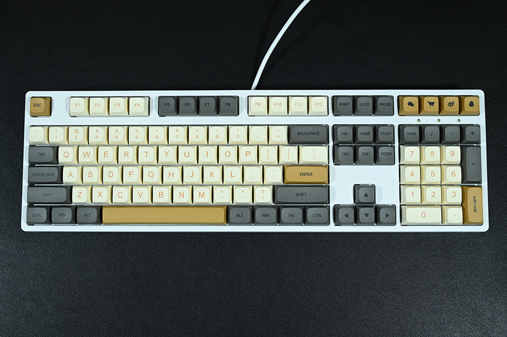 东莞工厂微光五面热升华125键小全套xda键帽机械键盘可diy图案