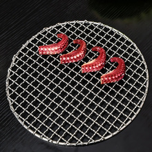 33X1304不锈钢烧烤网架圆形熏肉篦子烤肉网格网钢丝网商用炉子专
