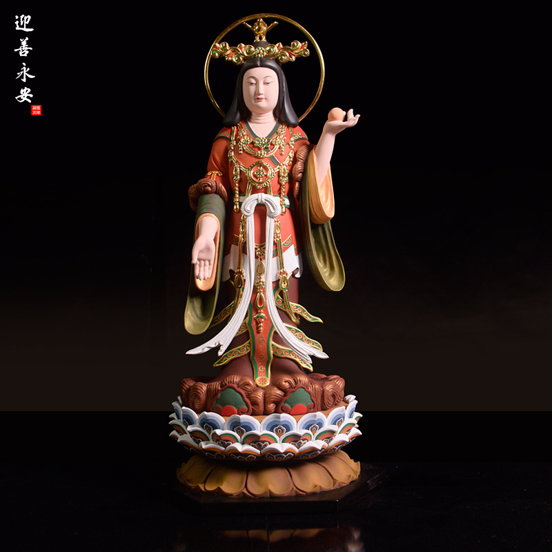 东密佛像木雕吉祥天女纯手工家居供奉佛堂神像摆件迎