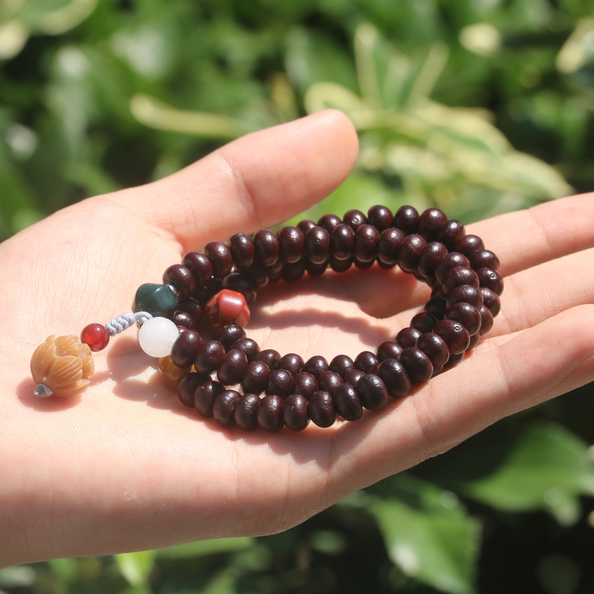 天然紫金钵盂菩提手串手链绕手三圈 高油金碗菩提子情侣男女佛珠