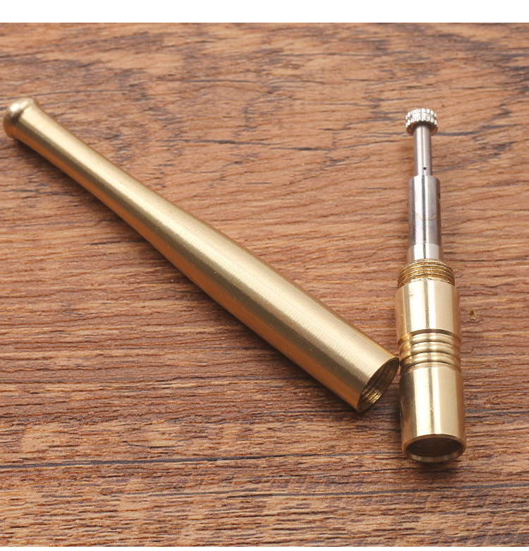 粗中细三用纯黄铜烟嘴过滤器男卷烟中细支香烟滤嘴可清洗循环型