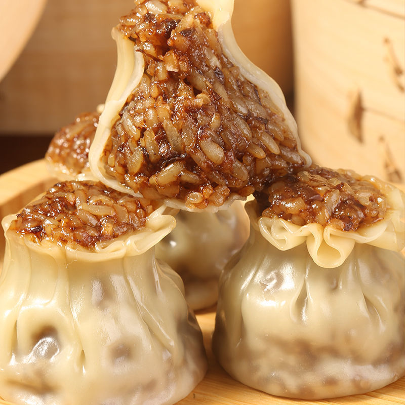 烧卖干蒸手工糯米肉烧麦早餐方便猪肉香菇速冻食品批发点心早茶点