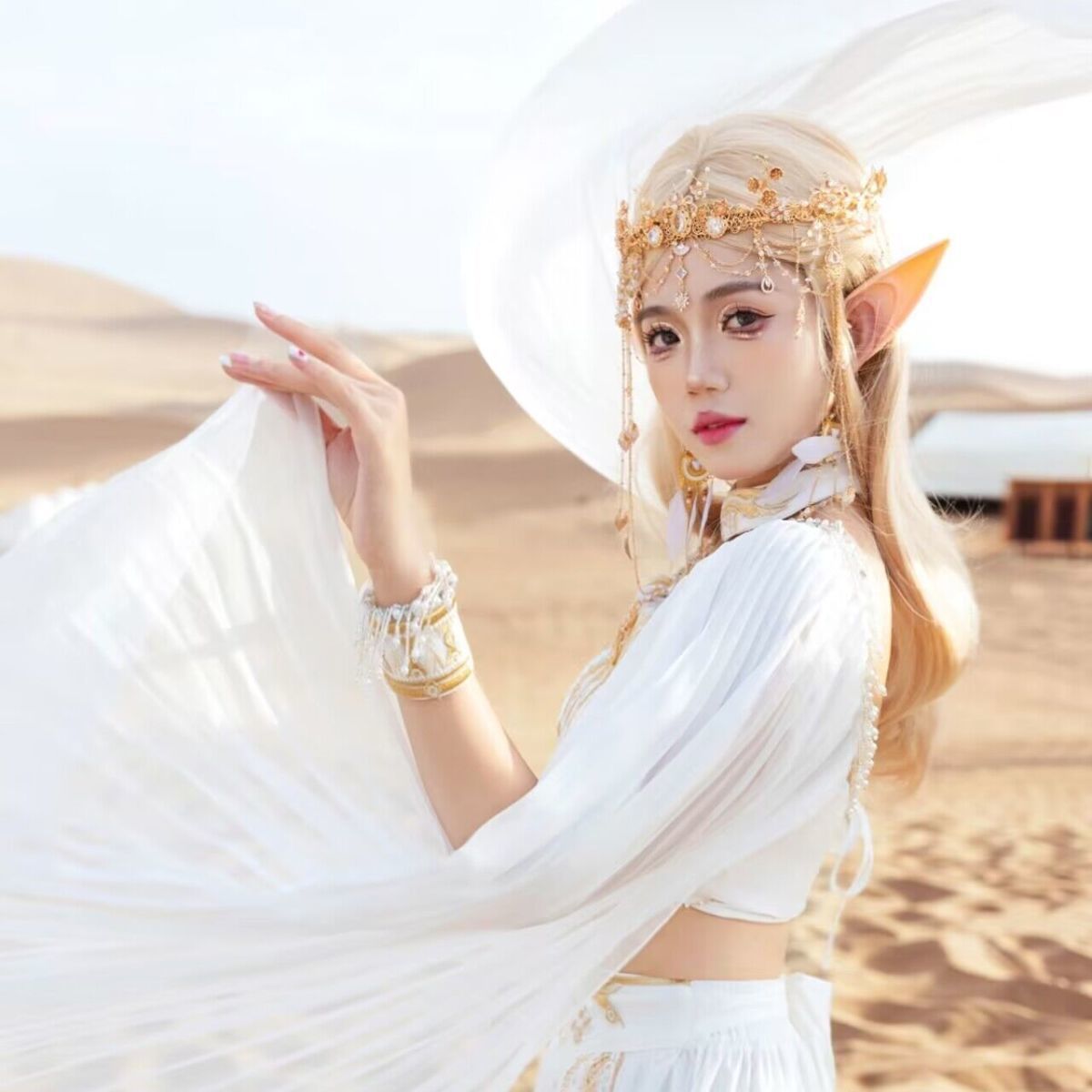 新款圣女令西域舞姬古典舞装汉服女异域风情大漠公主个人旅拍服装