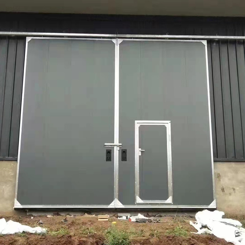 重型彩钢工业平开大门 抗风防火耐酸碱 ss3699型号 森森厂家供应