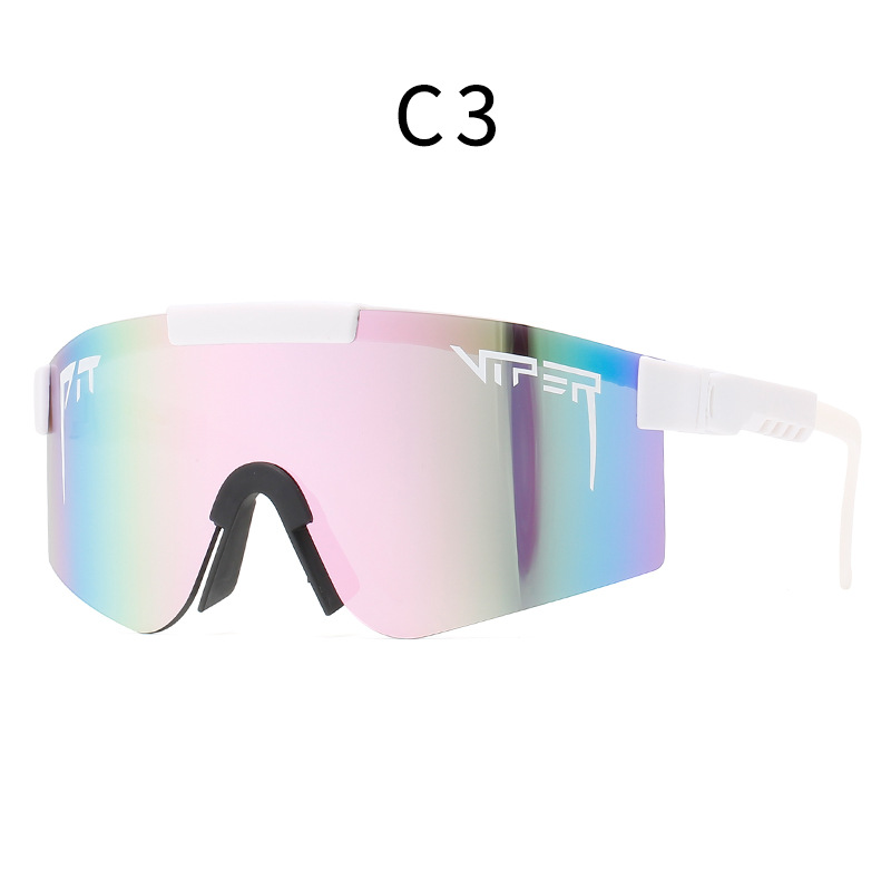 2023 New Europe and America Cross Border One-Piece Goggles Colorful Sunglasses Sports Cycling Sunglasses Trend Cross-Border Glasses