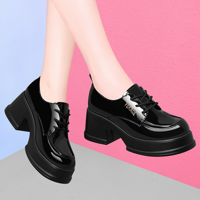 j740时装单鞋女2024百搭鞋子英伦学生正品轻质春秋户外校园流行