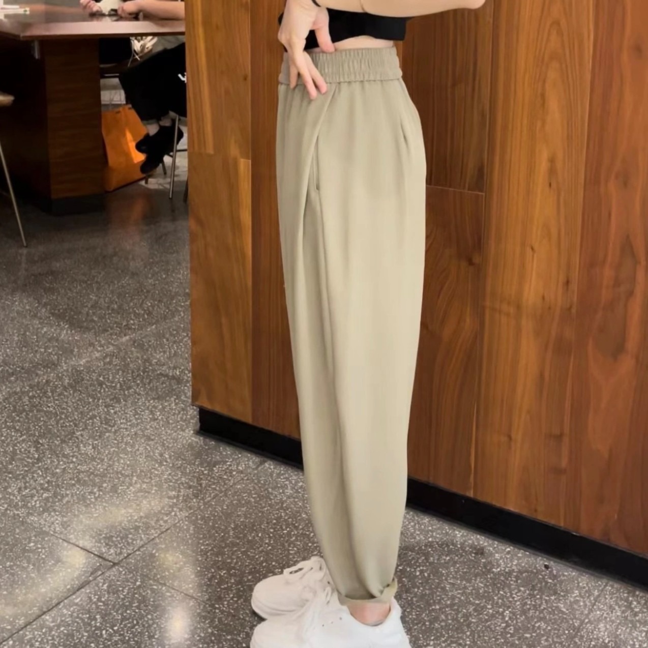 Suit Pants for Women Spring/Summer 2023 New High Waist Summer Thin Casual Straight-Leg Harem Pants Thin Baggy Pants