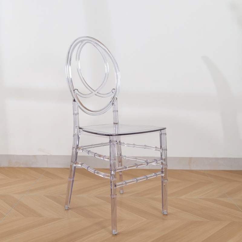 透明椅子亚克力竹节椅树脂酒店椅子塑料户外婚庆婚礼椅水晶椅批发